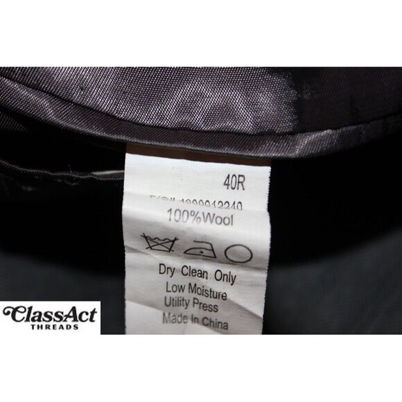 American Living 3 Piece Suit Mens Gray 2 Button Wool 40R Pleated Fronts 32" W - Picture 9 of 10